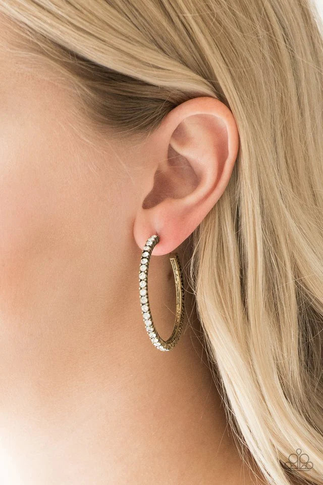 Must Be The Money - Brass Earring