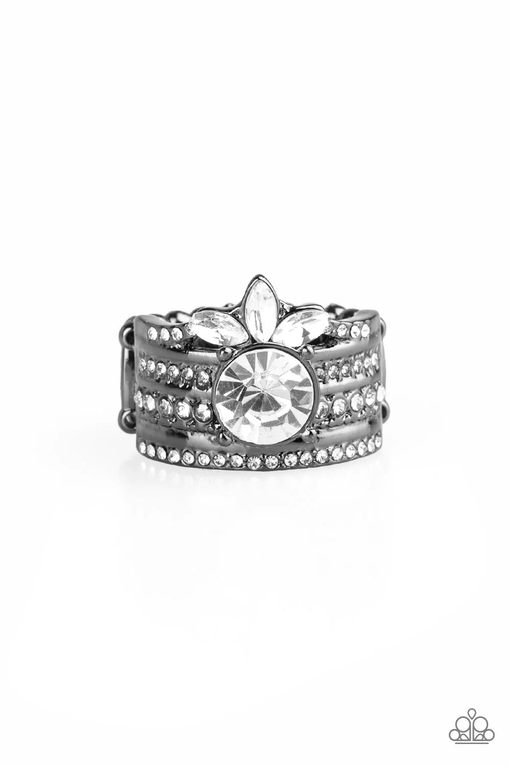 Top Dollar Bling - Black Ring