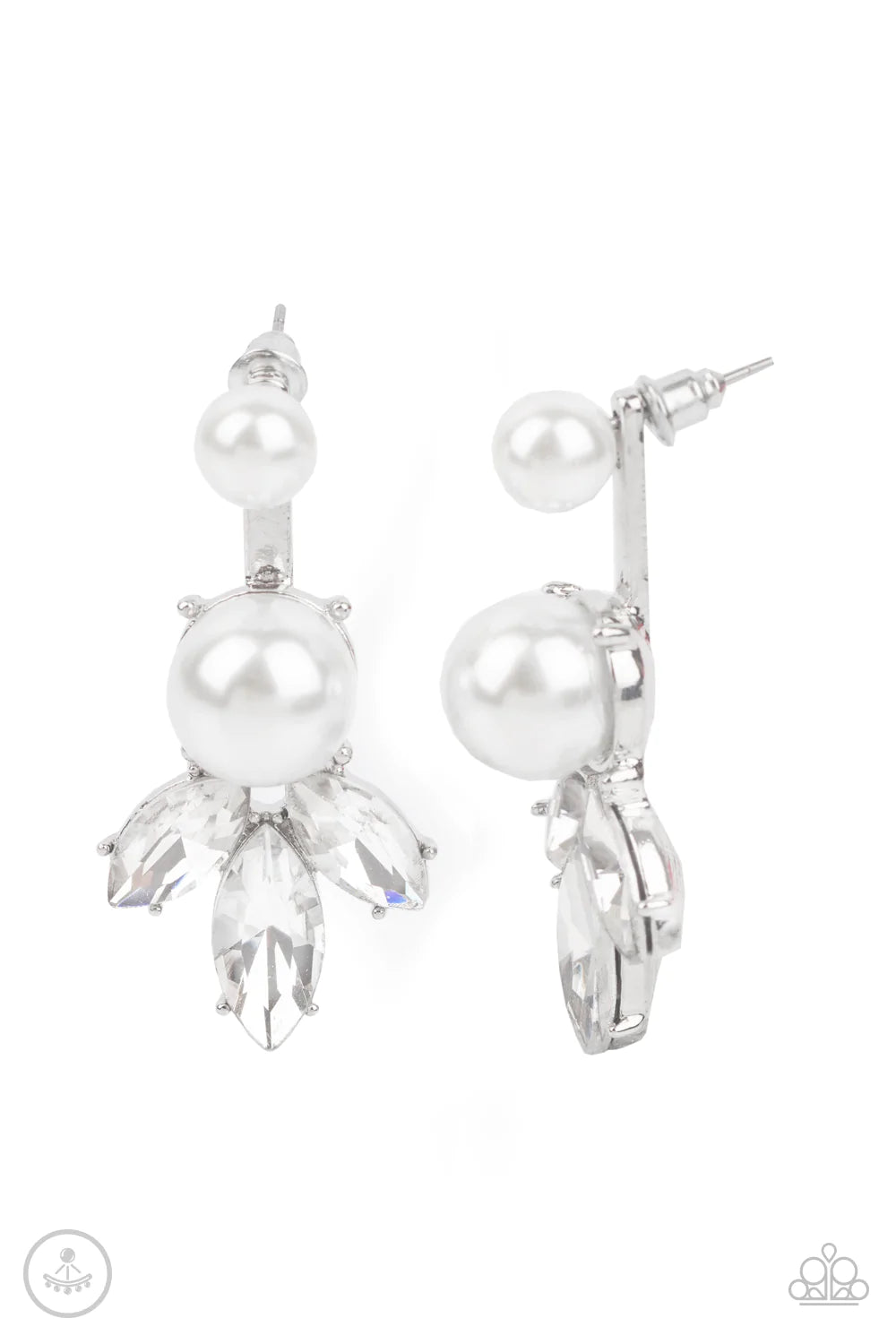 Extra Elite - White Post Earring