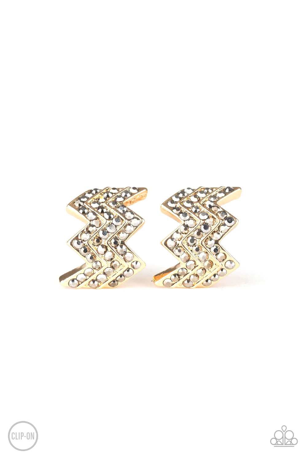 Fast as Lighting - Gold Clip-On Earring