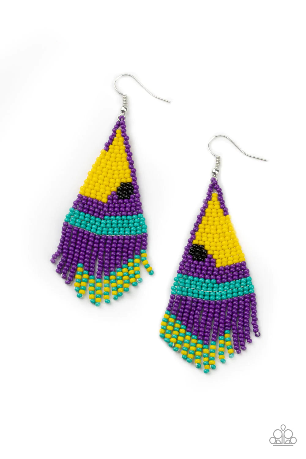 Brightly Beaded - Purple Earring
