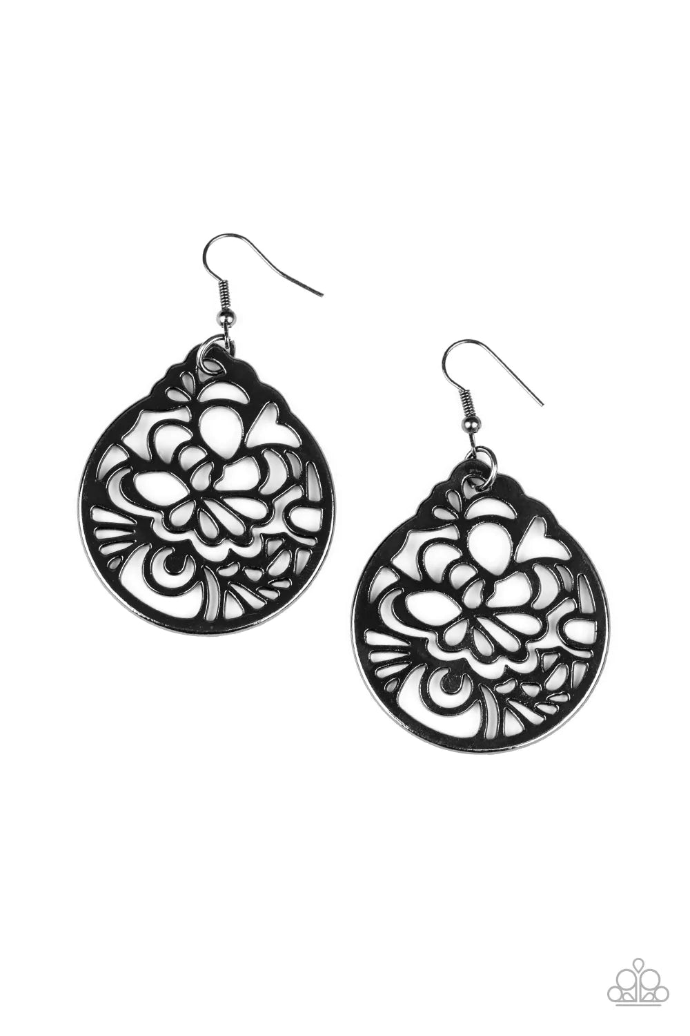 Garden Mosaic - Black Earring