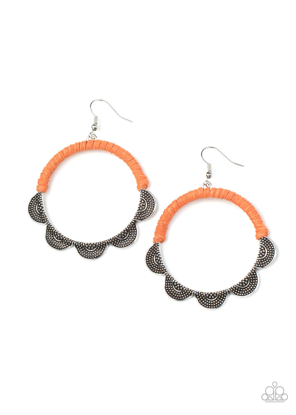Tambourine Trend - Orange Earring