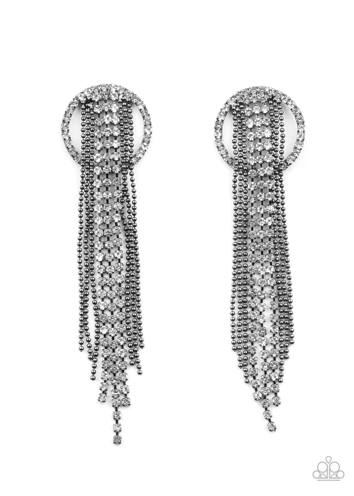 Dazzle by Default - Black Post Earring