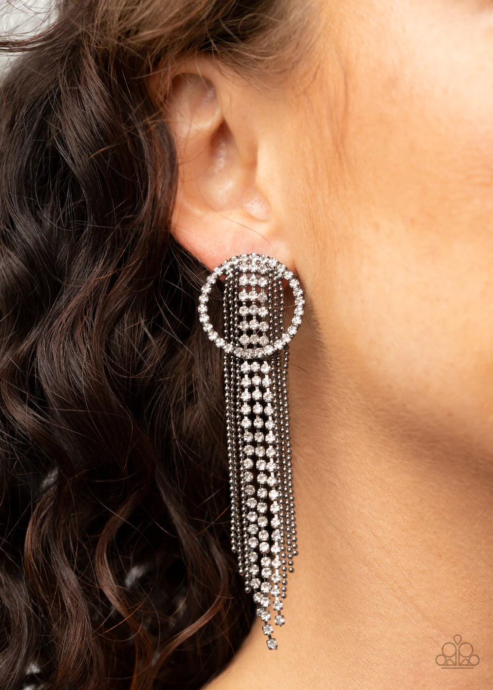 Dazzle by Default - Black Post Earring