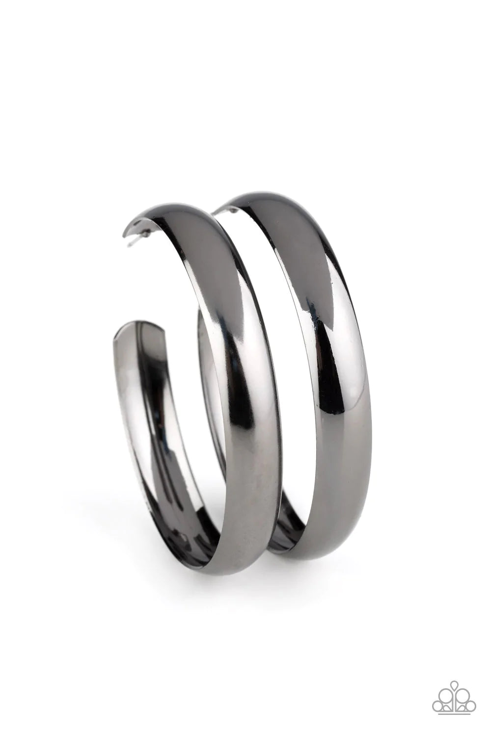 Kick 'Em To The CURVE - Black Hoop Earring