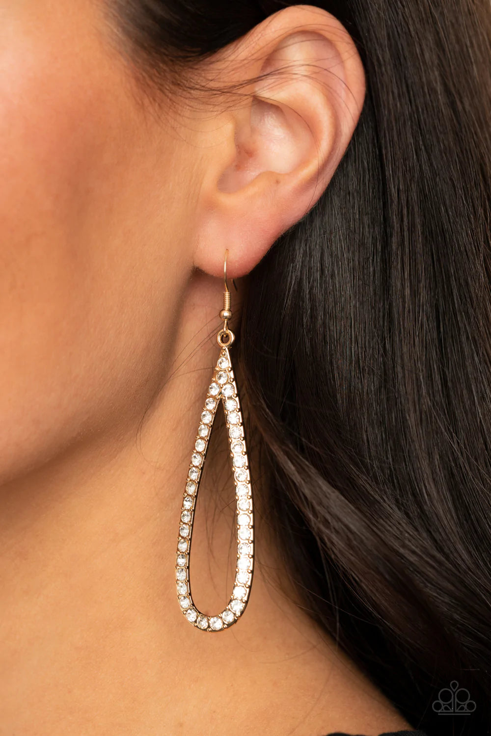 Glitzy Goals - Gold Earring