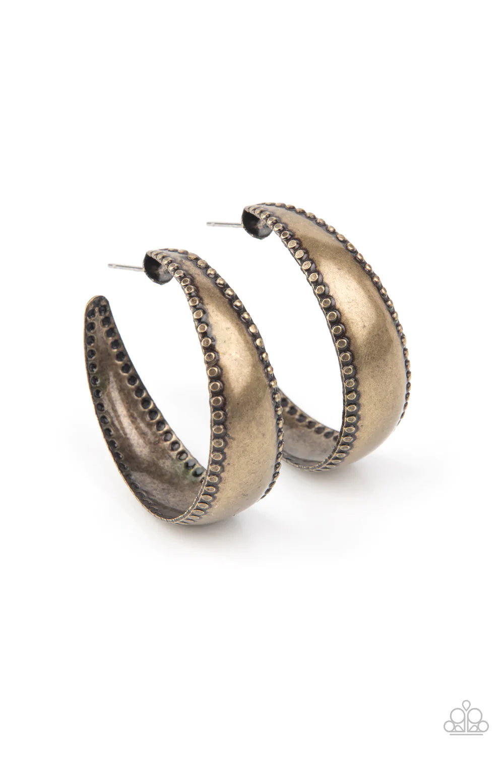Burnished Benevolence - Brass Hoop Earring