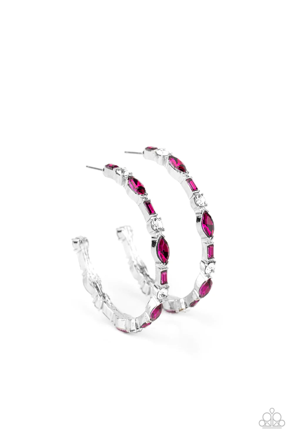 There Goes The Neighborhood - Pink Hoop Earring
