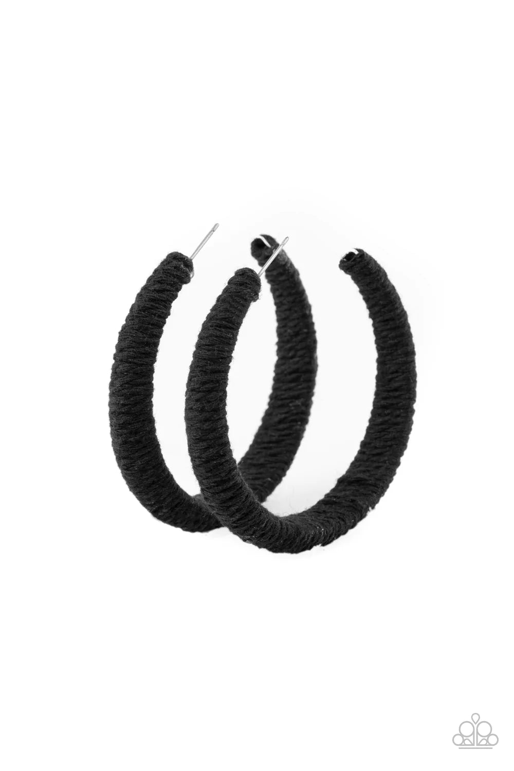 TWINE and Dine - Black Hoop Earring