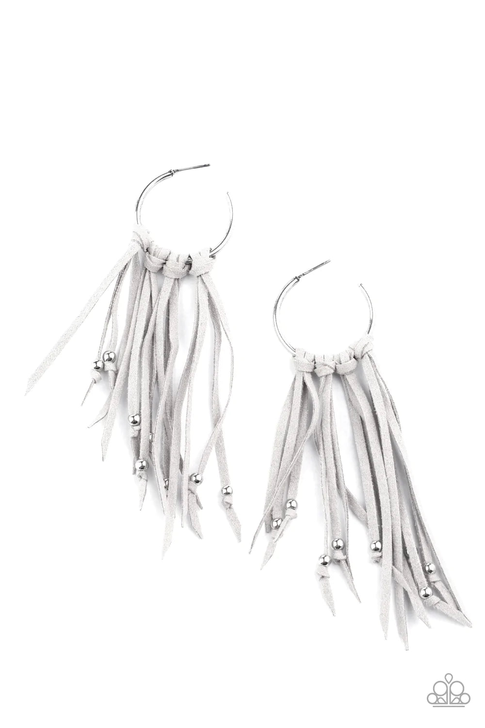 No Place Like HOMESPUN - Silver Hoop Earring