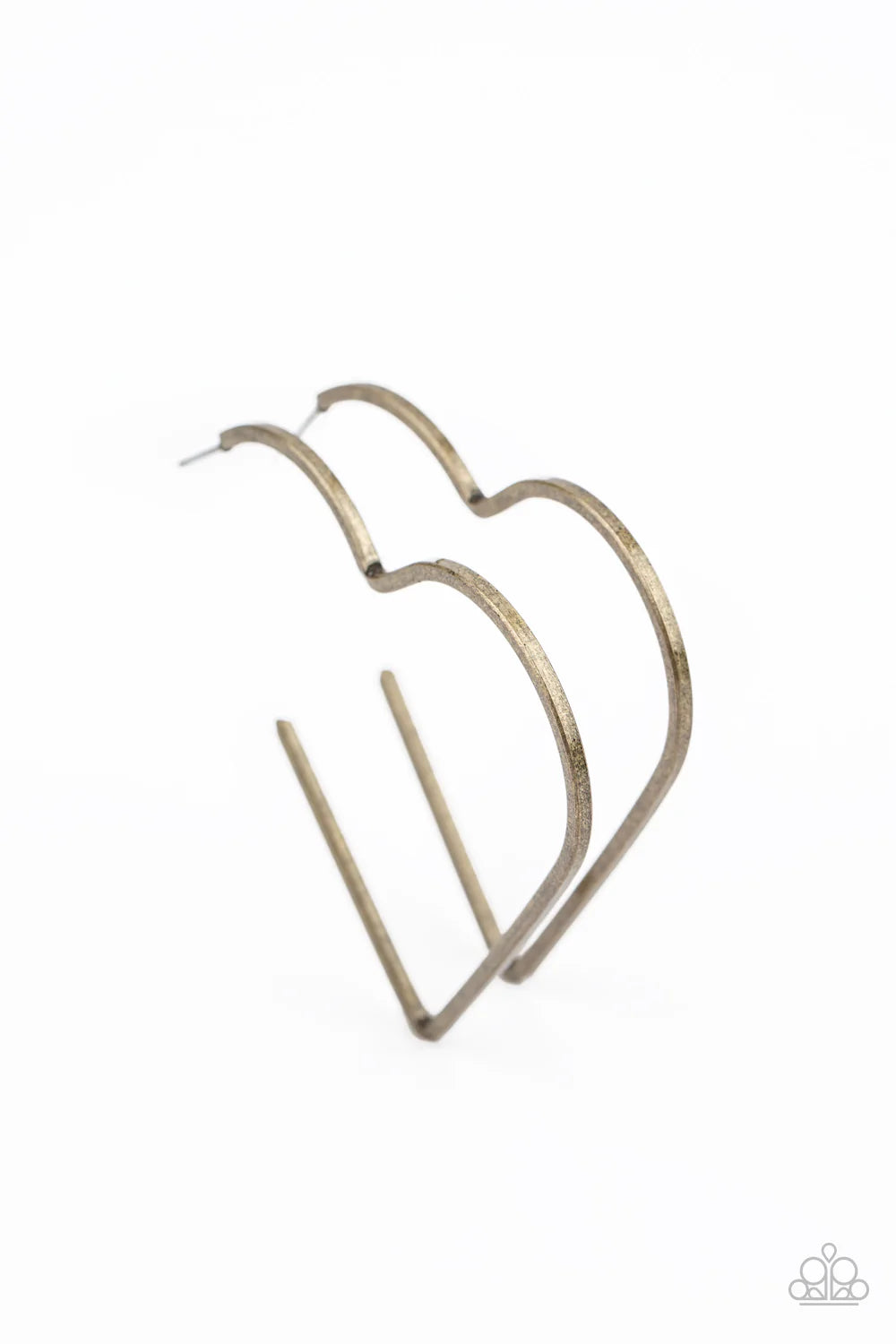 I HEART a Rumor - Brass Hoop Earring