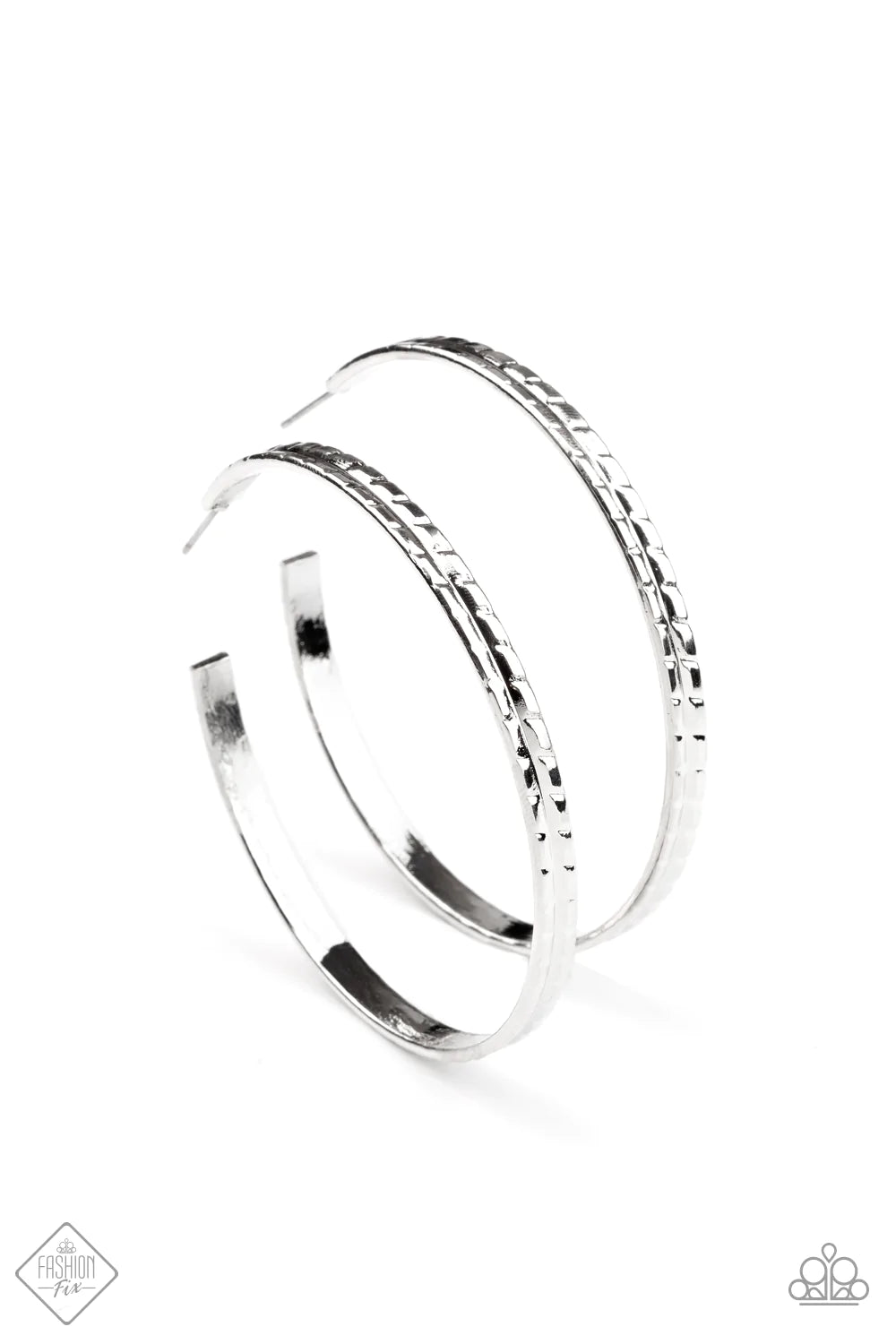 TREAD All About It - Silver Hoop Earring