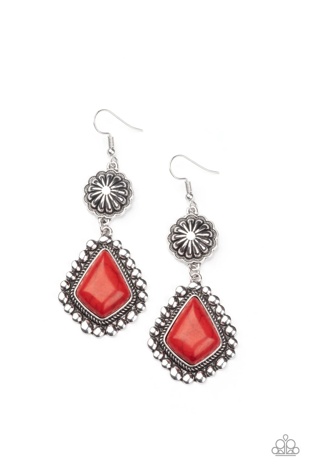 Country Cavalier - Red Earring