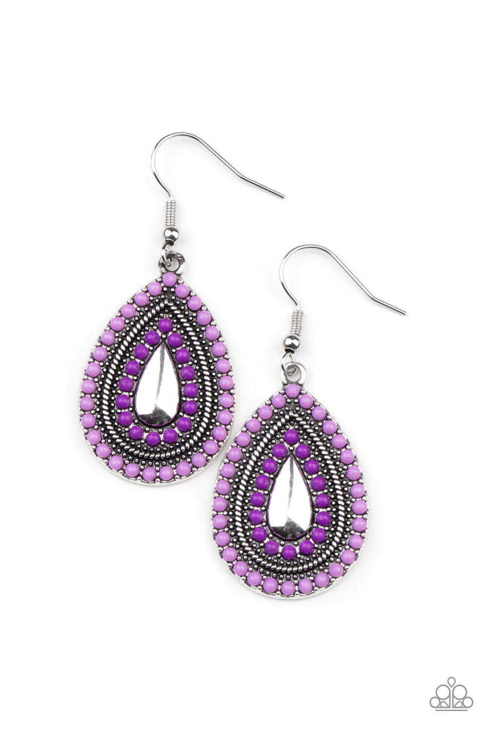 Beaded Bonanza - Purple Earring