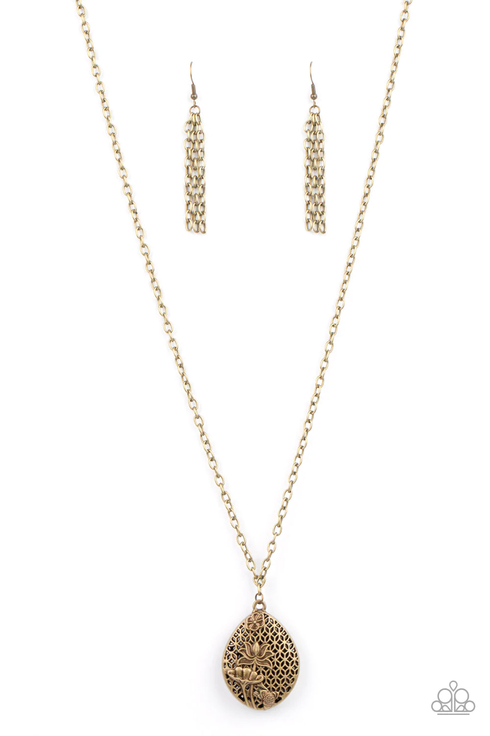 Wearable Wildflowers - Brass Necklace