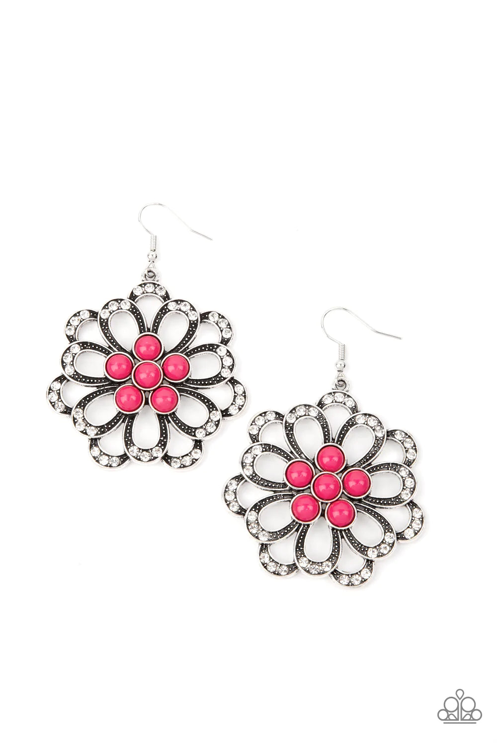 Dazzling Dewdrops - Pink Earring