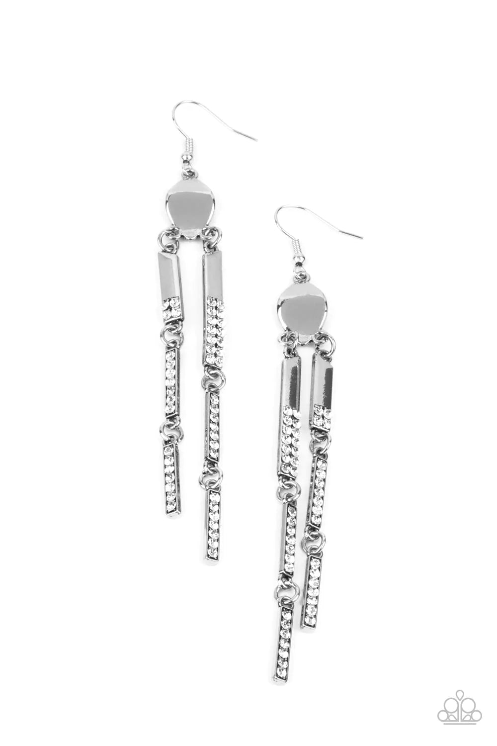 Defined Dazzle - White Earring