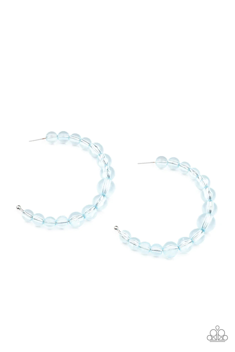 In The Clear - Blue Hoop Earring