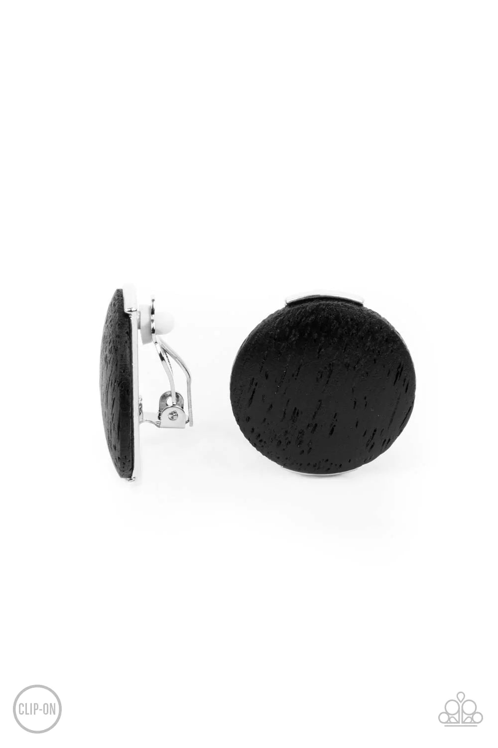 WOOKWORK It - Black Clip-On Earring
