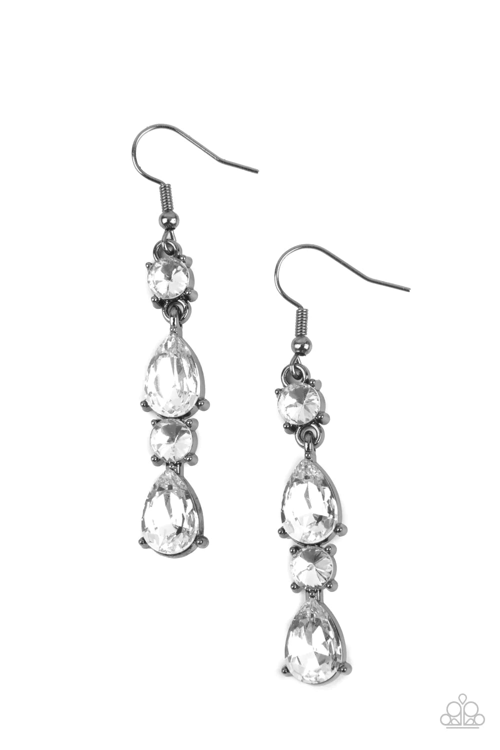 Raise Your Glass to Glamorous - Black Earring