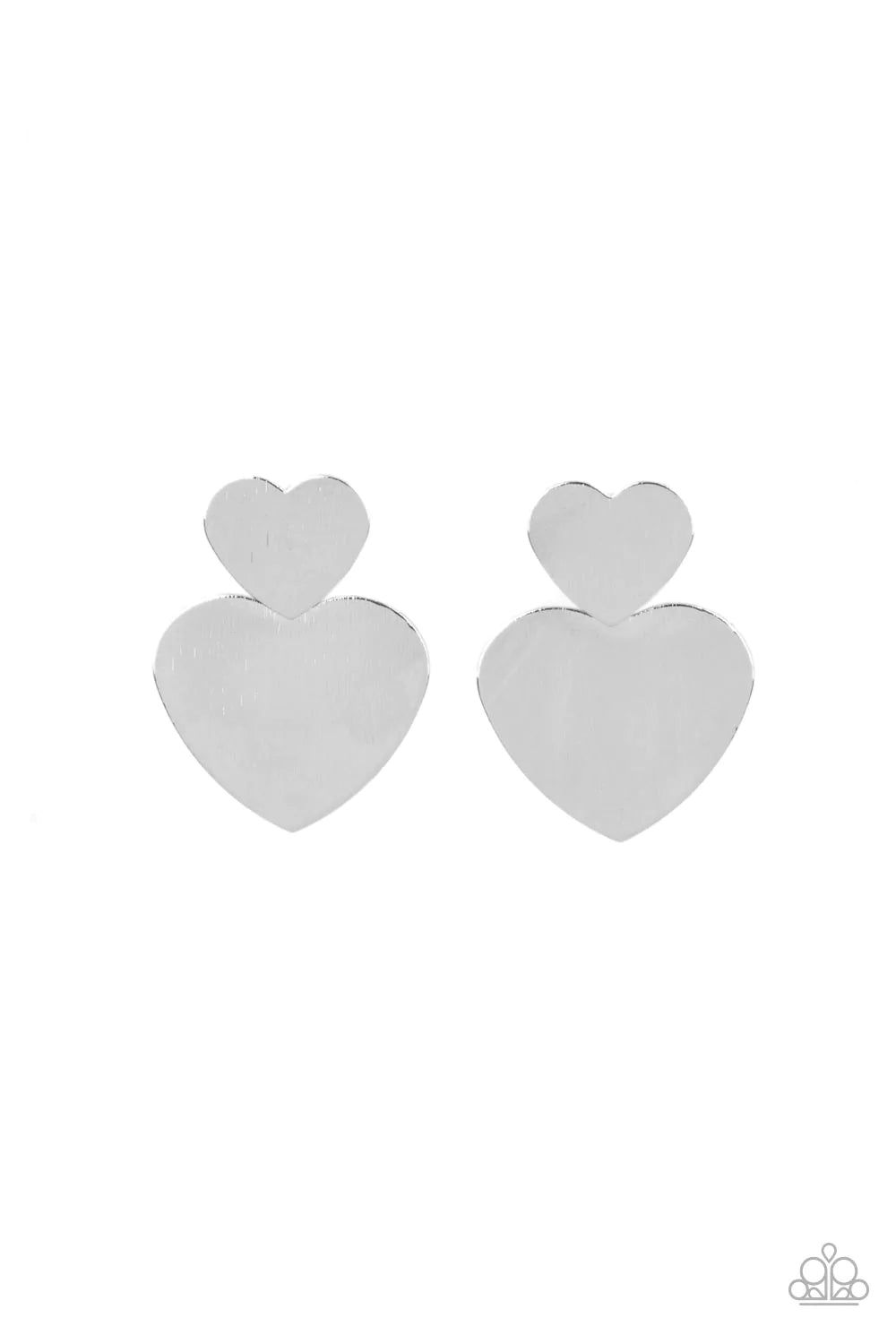 Heart-Racing Refinement - Silver Post Earring