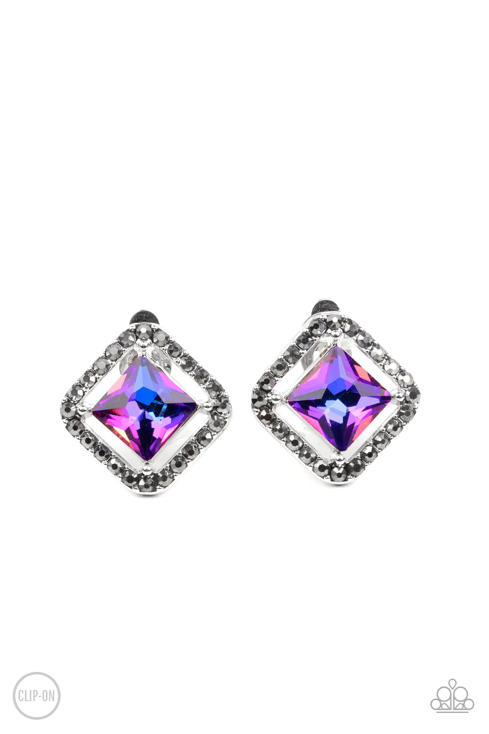 Cosmic Catwalk - Purple Clip-On Earring