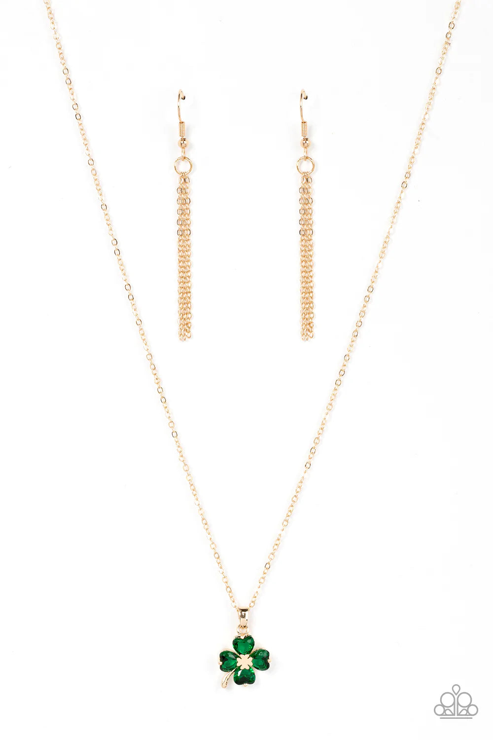 Kiss Me, I'm Irish - Green Necklace