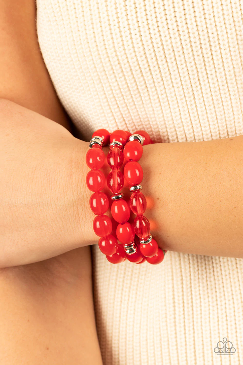 Coastal Coastin' - Red Bracelet