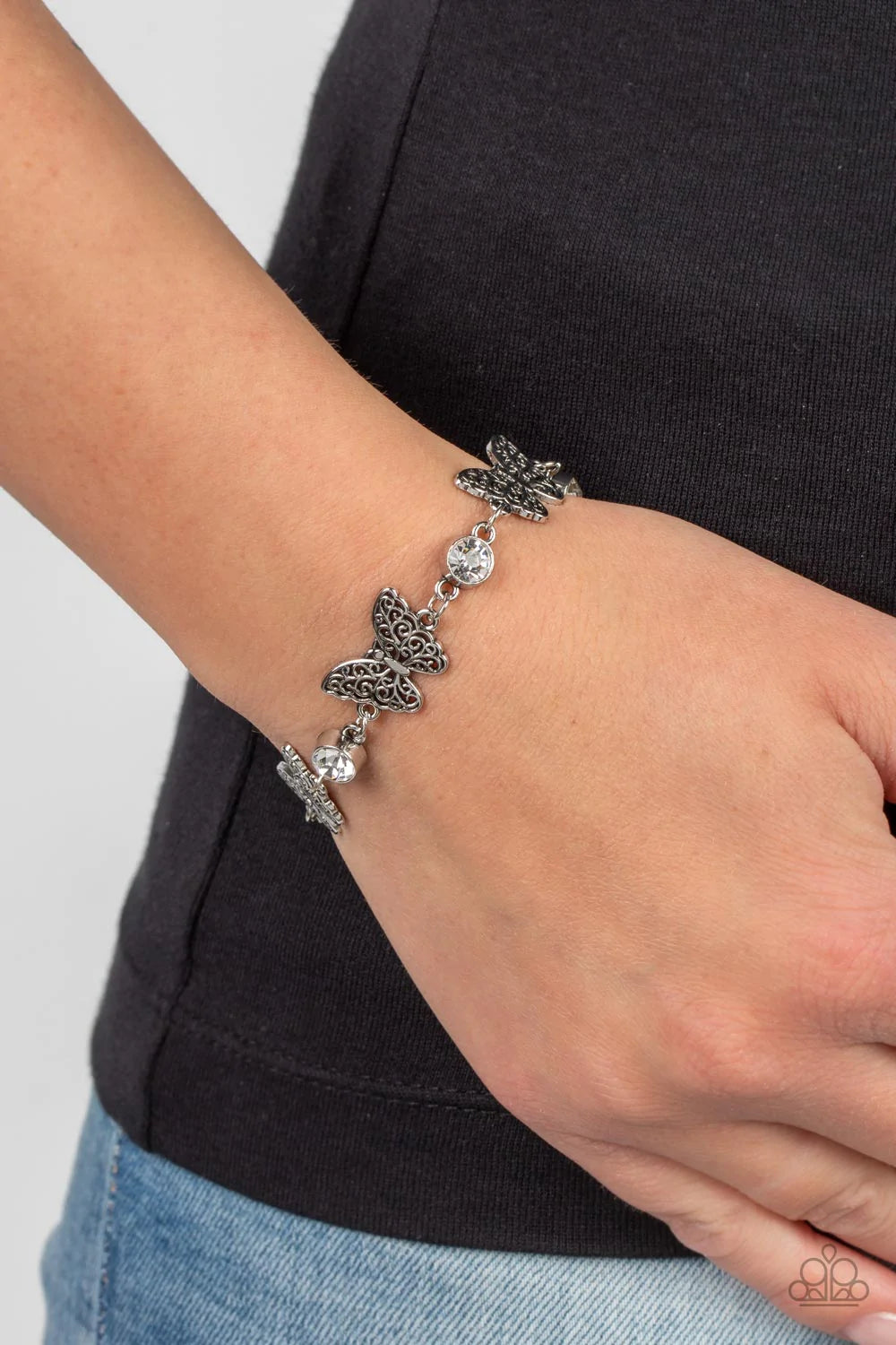 Has a WING to it - White Bracelet