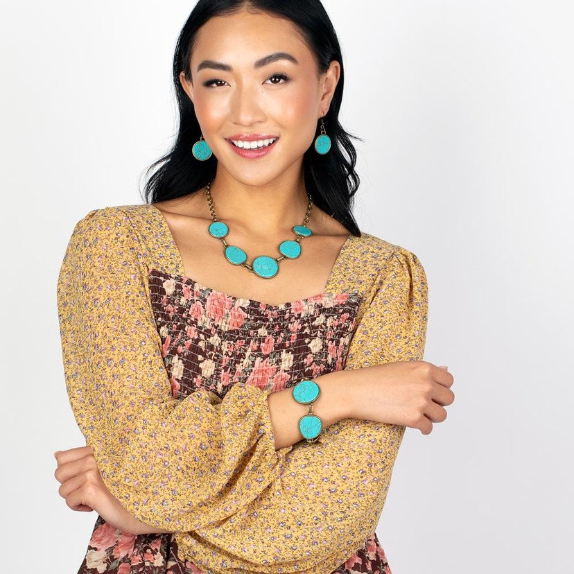 Santa Fe Flats - Brass Necklace