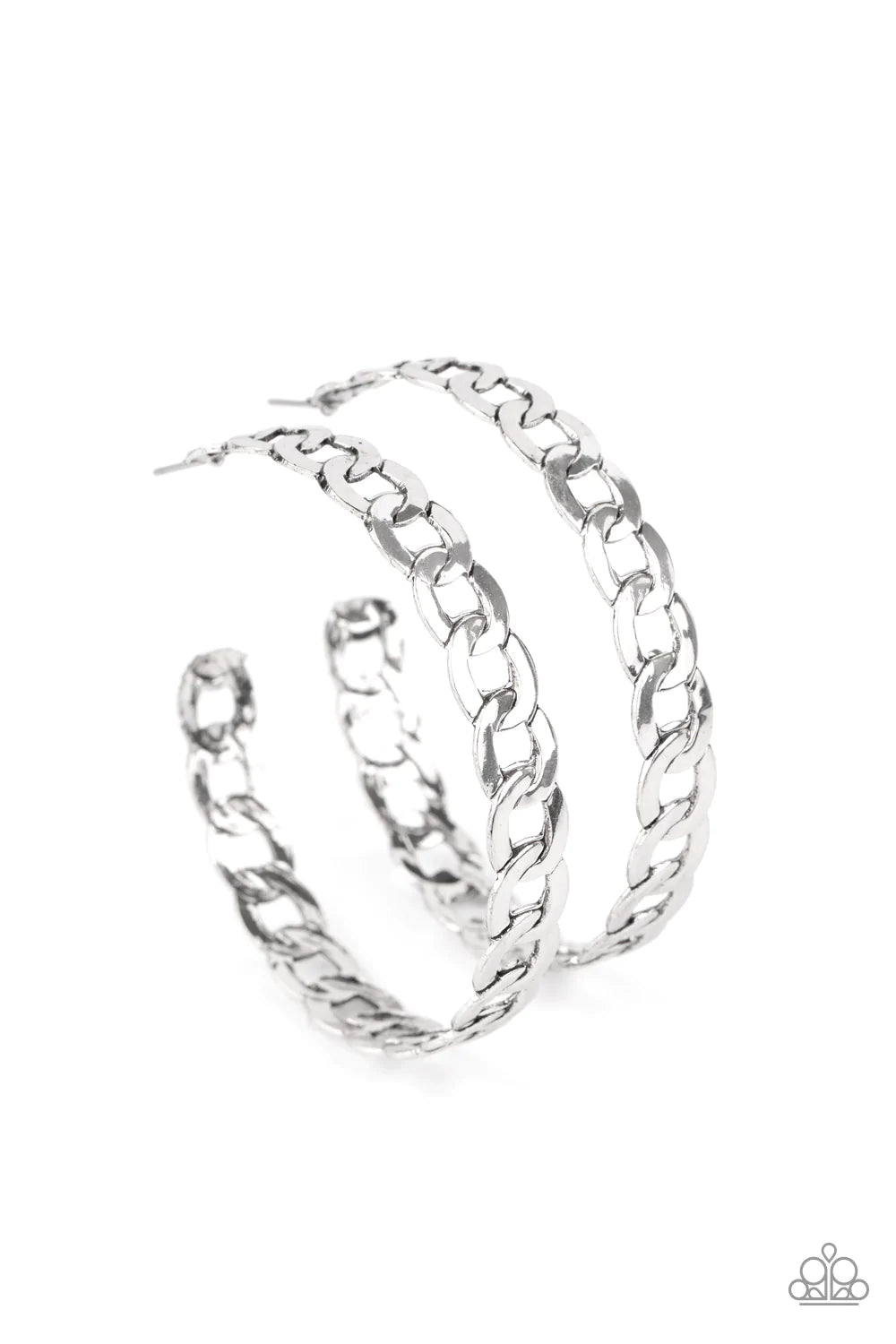 Climate CHAINge - Silver Hoop Earring