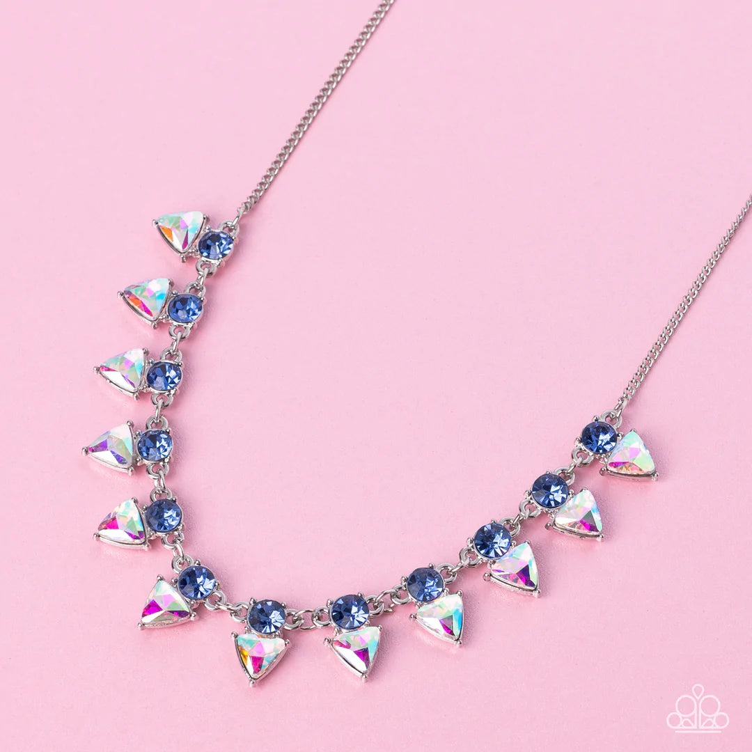 Razor-Sharp Refinement - Blue Necklace