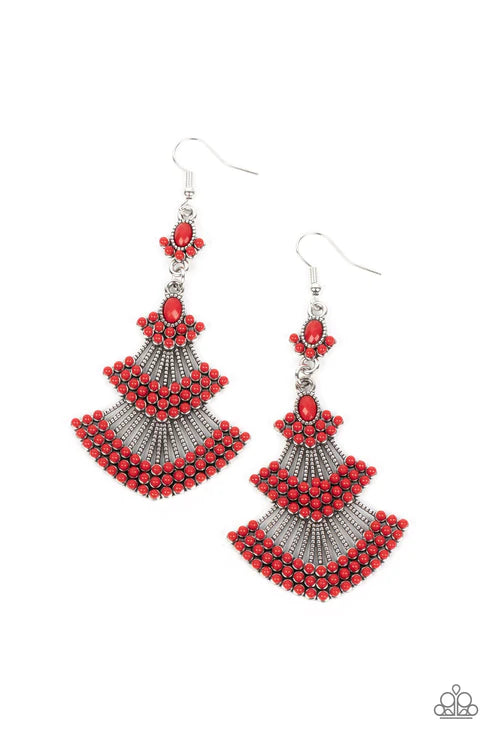 Eastern Expression - Red Earring