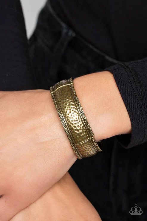 Textile Tenor - Brass Bracelet