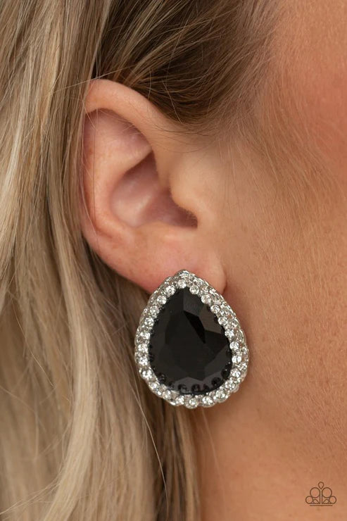 Dare To Shine - Black Post Earring