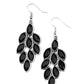 Flamboyant Foliage - Black Earring