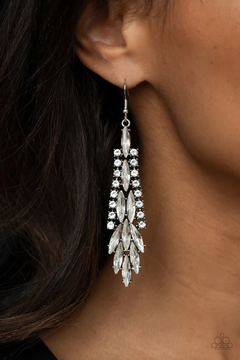 Crown Heiress - White Earring