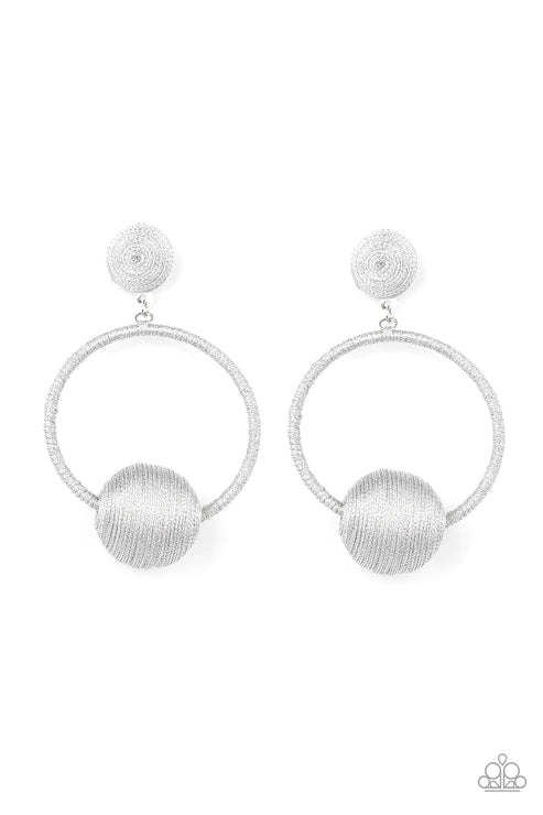 Social Sphere - Silver Post Earring