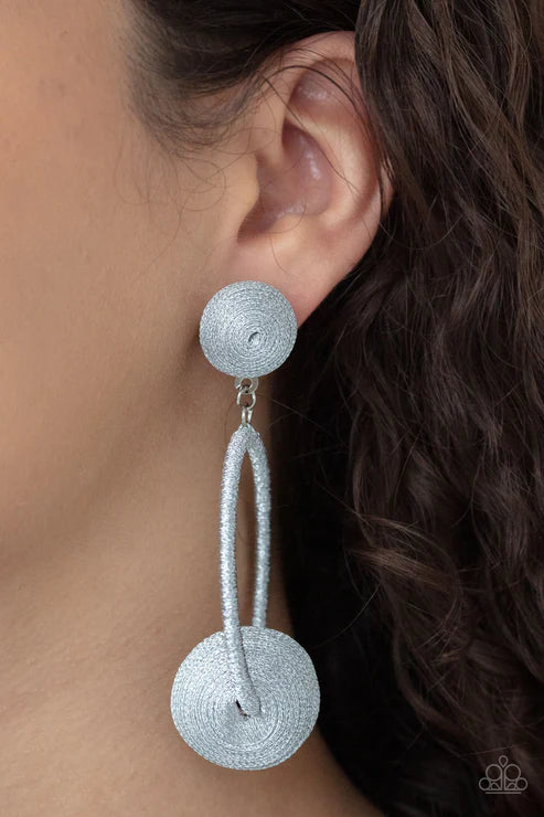 Social Sphere - Silver Post Earring