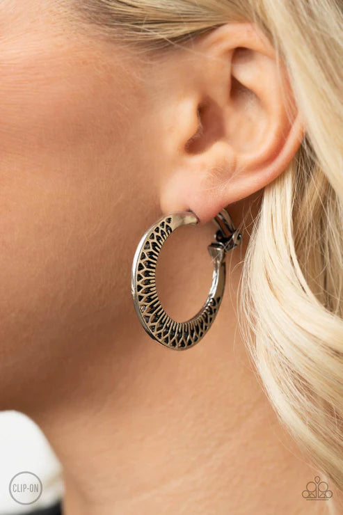 Moon Child Charisma - Silver Clip-On Earring