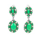 Positively Pampered - Green Clip-On Earring