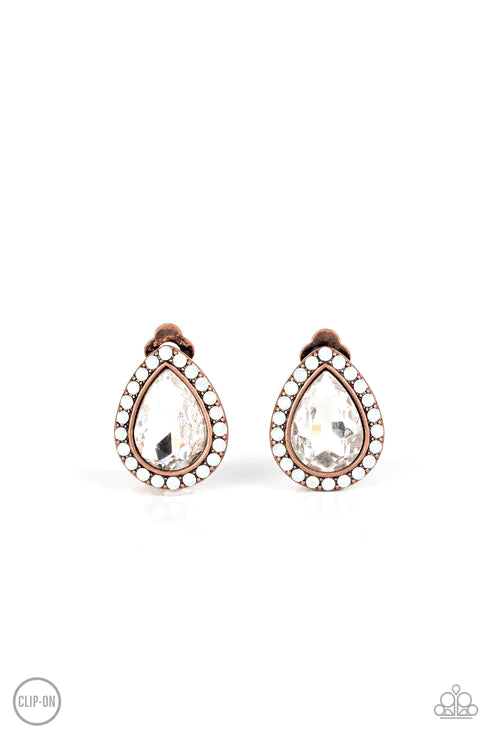 Cosmic Castles - Copper Clip-On Earring