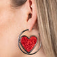 Smitten with You - Red Hoop Earring