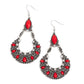 Fluent in Florals - Red Earring