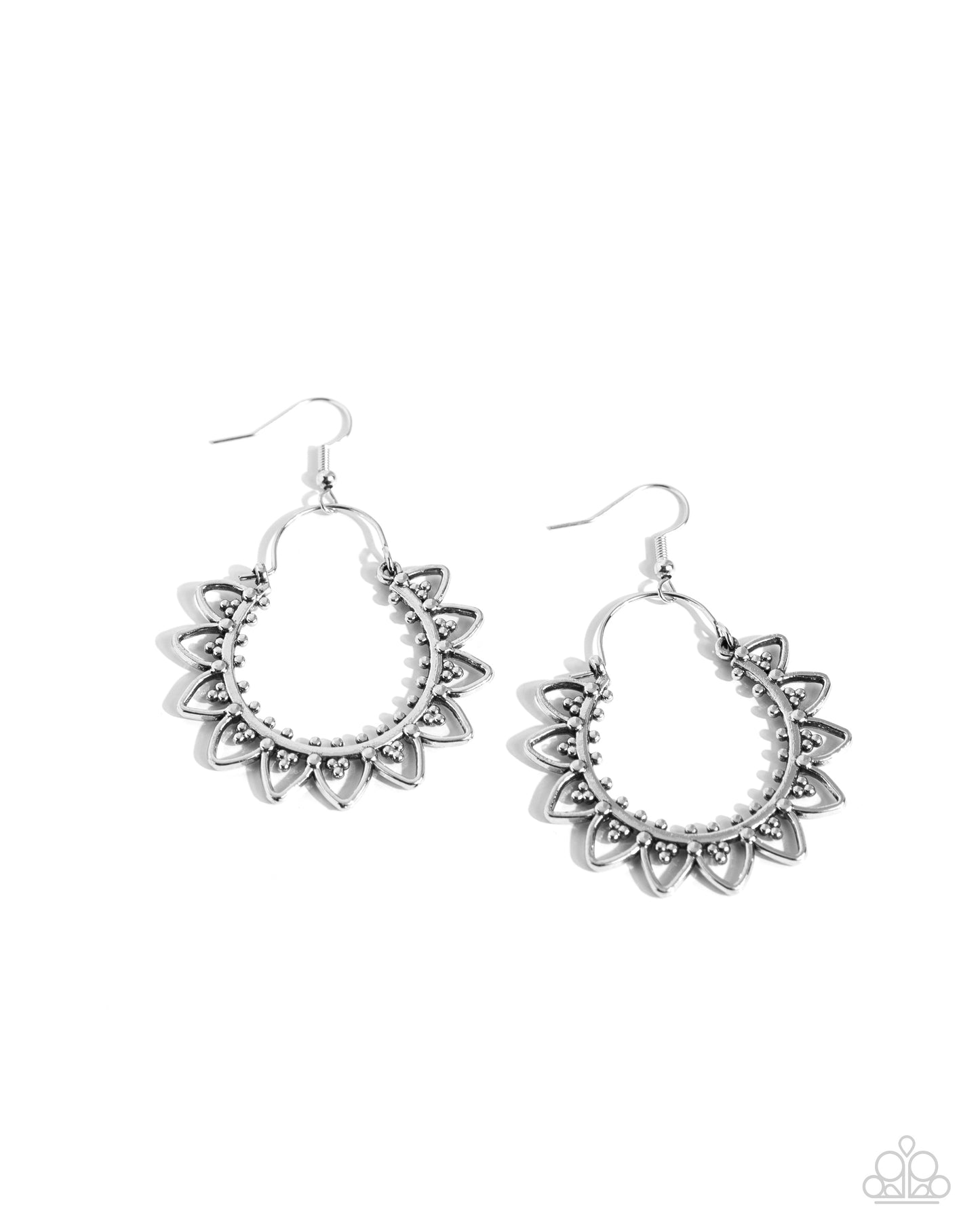 Botanical Tambourine - Silver Earring