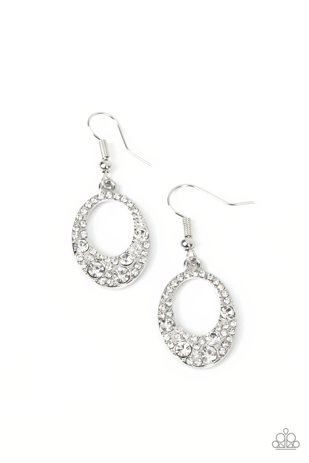 Showroom Sizzle - White Earring