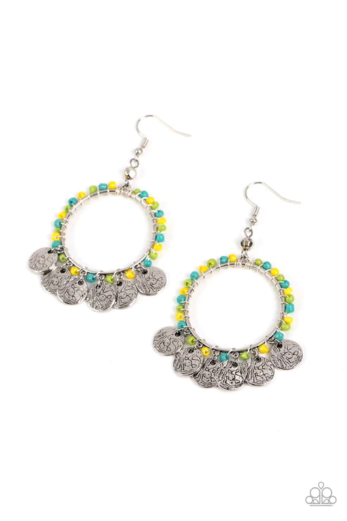 Bohemian Beach Blast - Green Earring