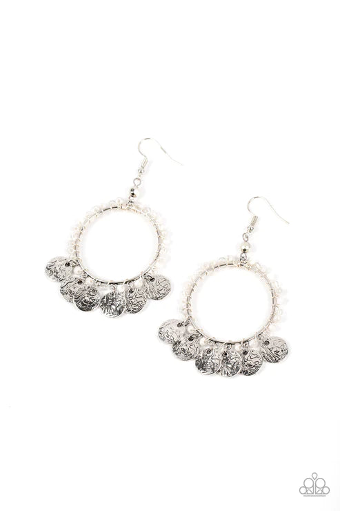 Bohemian Beach Blast- White Earring