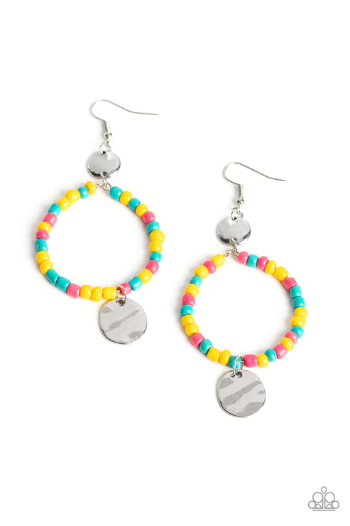 Cayman Catch - Yellow/Multi Earring